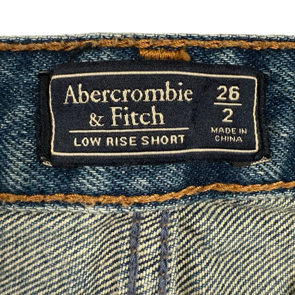 Abercrombie & Fitch Ripped Blue Jean Shorts - Picture 7 of 9